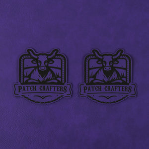 Thick Leatherette Sheet - Purple / Black (12"x24")