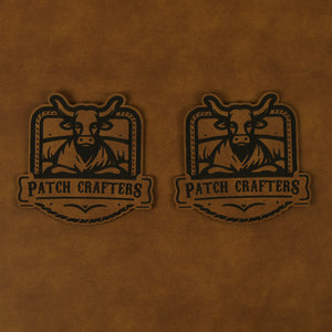 Thick Leatherette Sheet - Saddle Tan / Black