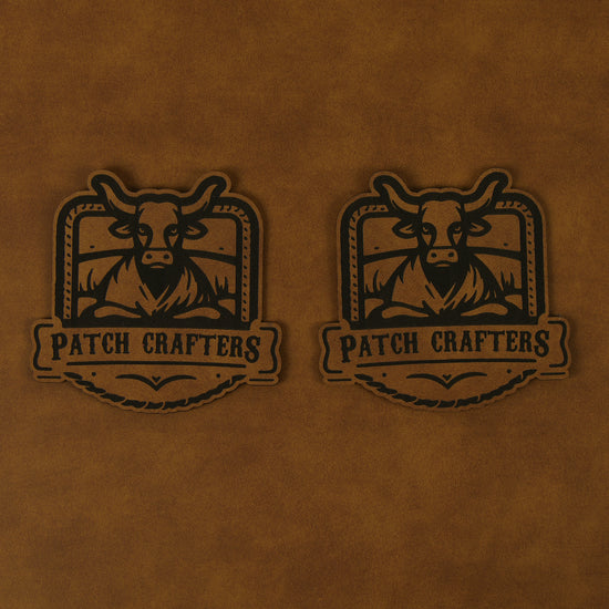 Thick Leatherette Sheet - Saddle Tan / Black