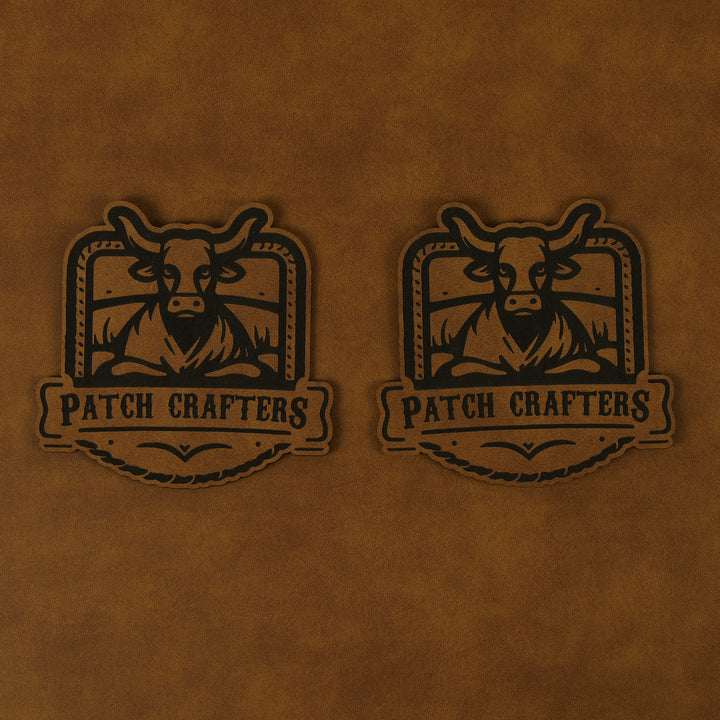 Thick Leatherette Sheet - Saddle Tan / Black