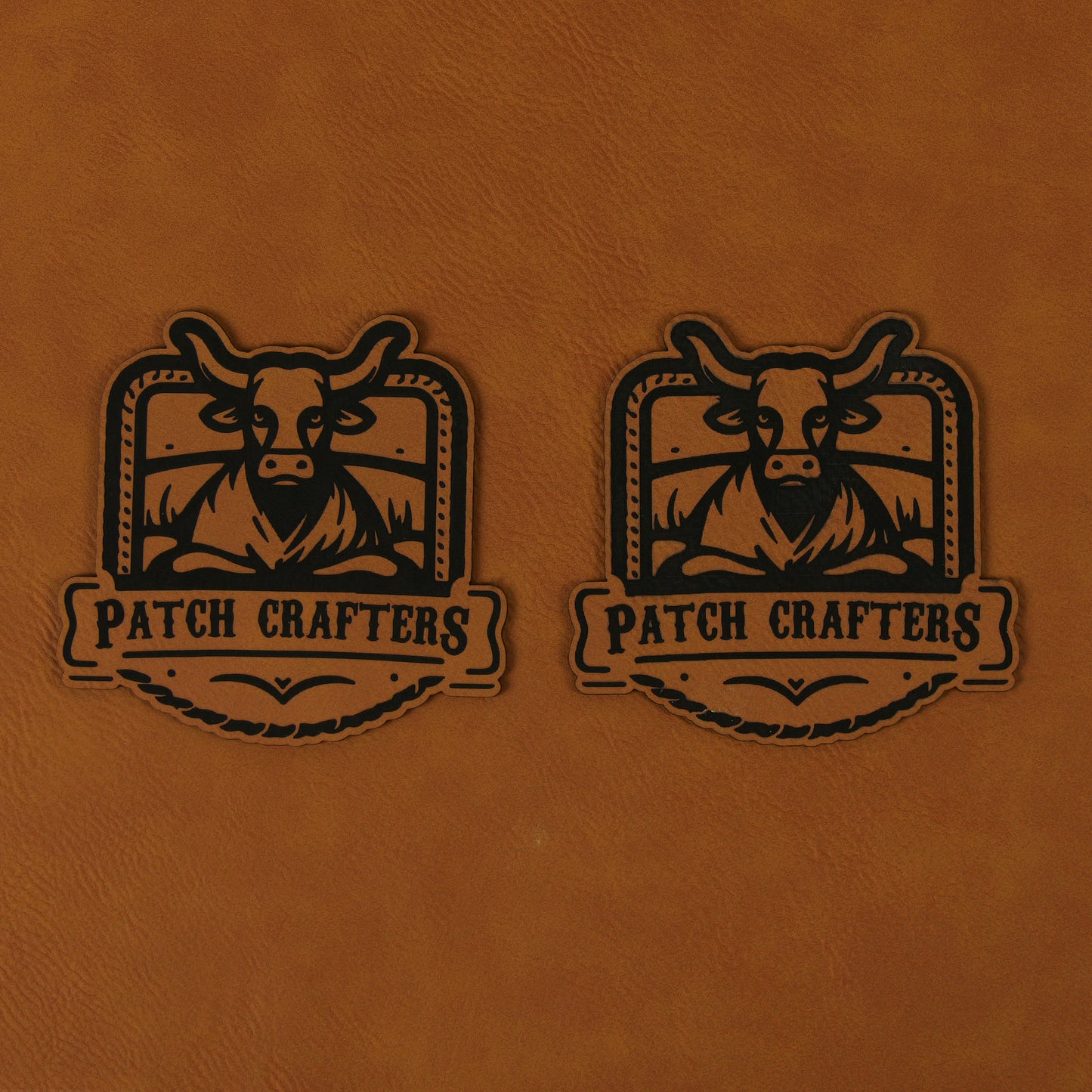 Thick Leatherette Sheet - Rawhide / Black