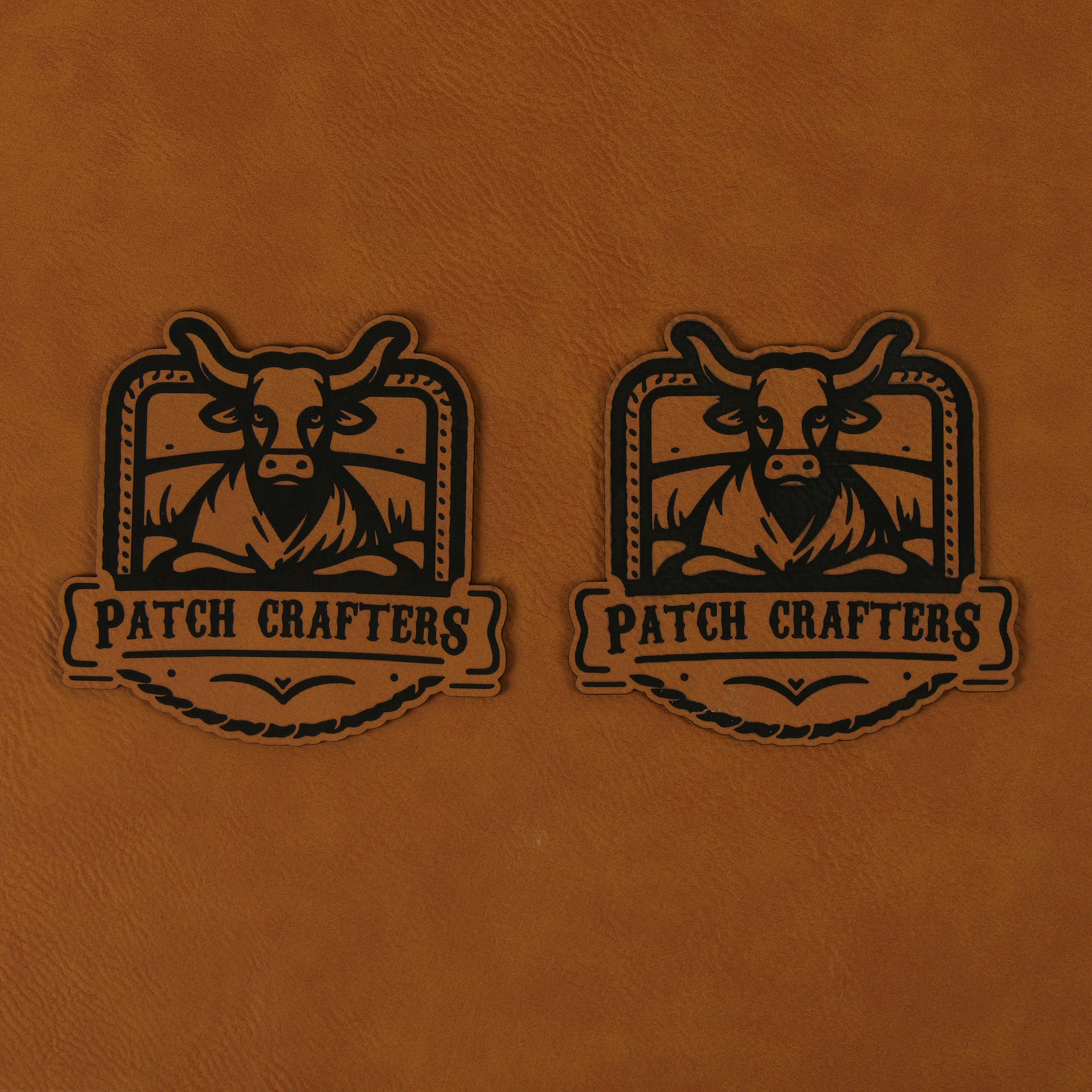 Thick Leatherette Sheet - Rawhide / Black