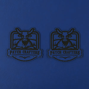 Thick Leatherette Sheet - Blue / Black (12"x24")