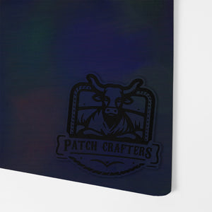 Thick Leatherette Sheet - Black Holographic (12"x24")