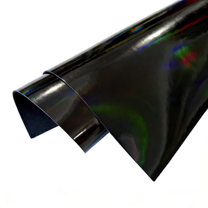 Thick Leatherette Sheet - Black Holographic (12"x24")