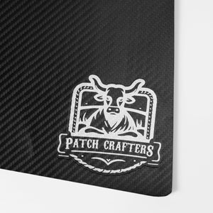 Thick Leatherette Sheet - Black Carbon Fiber / Silver (12"x24")
