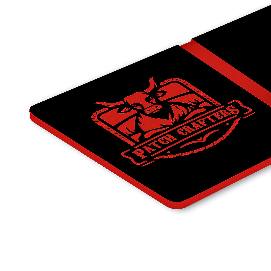 Acrylic Panel - Black / Red (12"x24") - 1/16” thickness