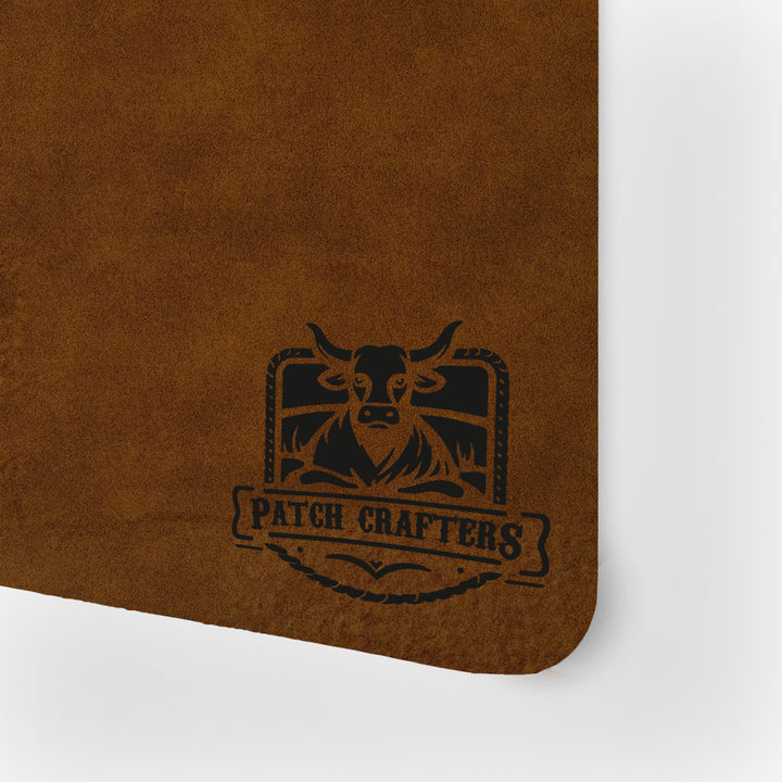 Thick Leatherette Sheet - Saddle Tan / Black