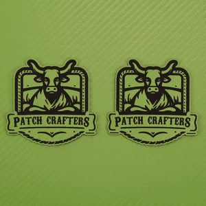 Thick Leatherette Sheet - Green Carbon Fiber / Black (12"x24")