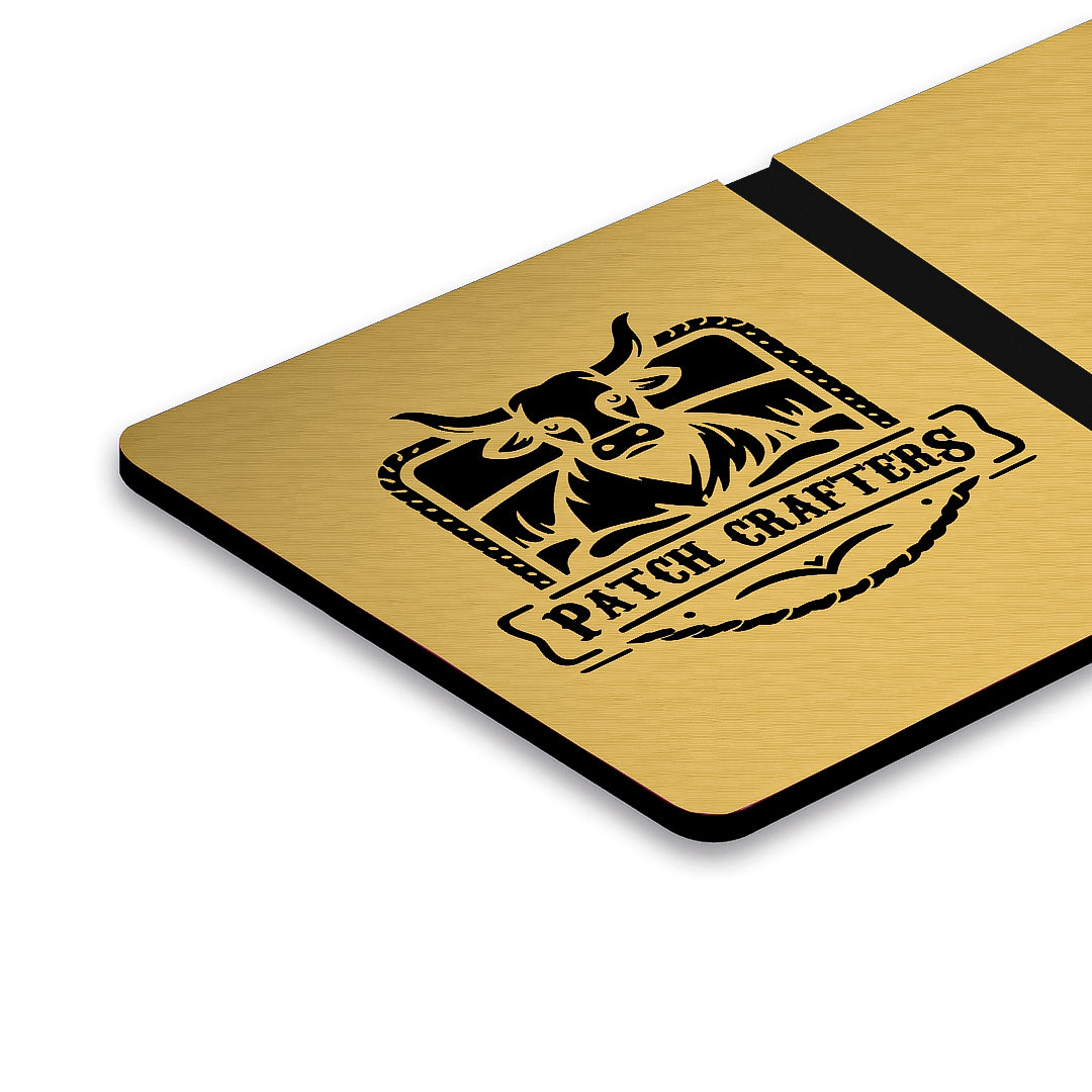 Acrylic Panel - Brushed Gold / Black (12"x24") - 1/16” thickness