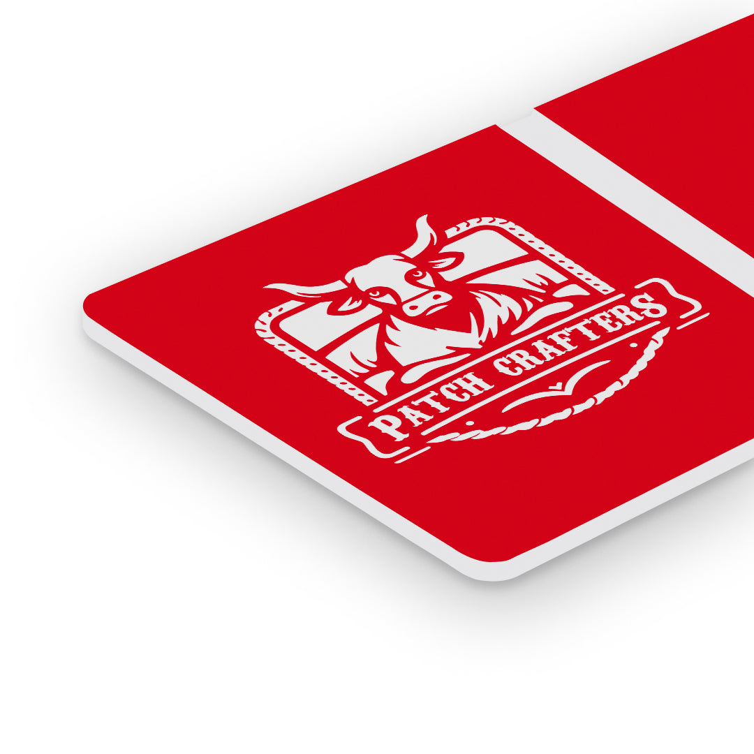 Acrylic Panel - Red / White (12"x24") - 1/16” thickness