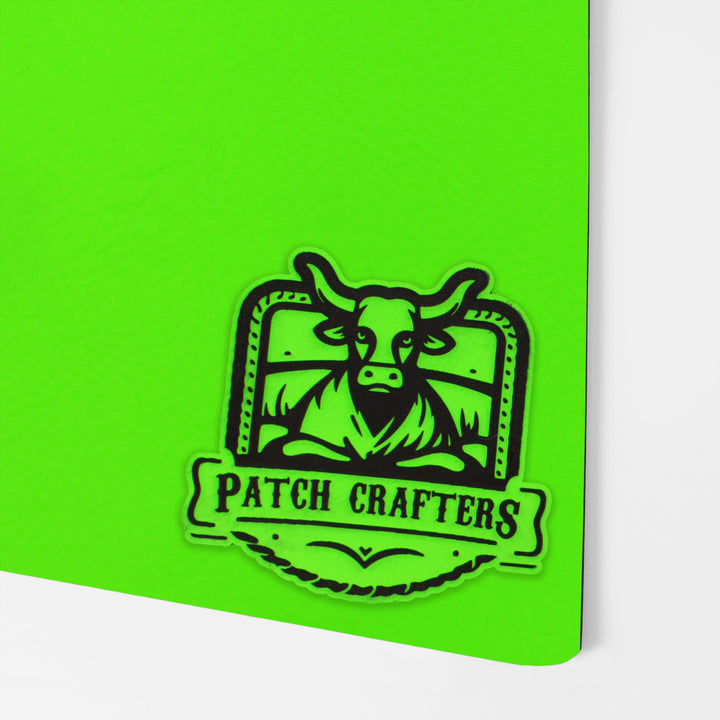 Thick Leatherette Sheet - Neon Green / Black (12"x24")