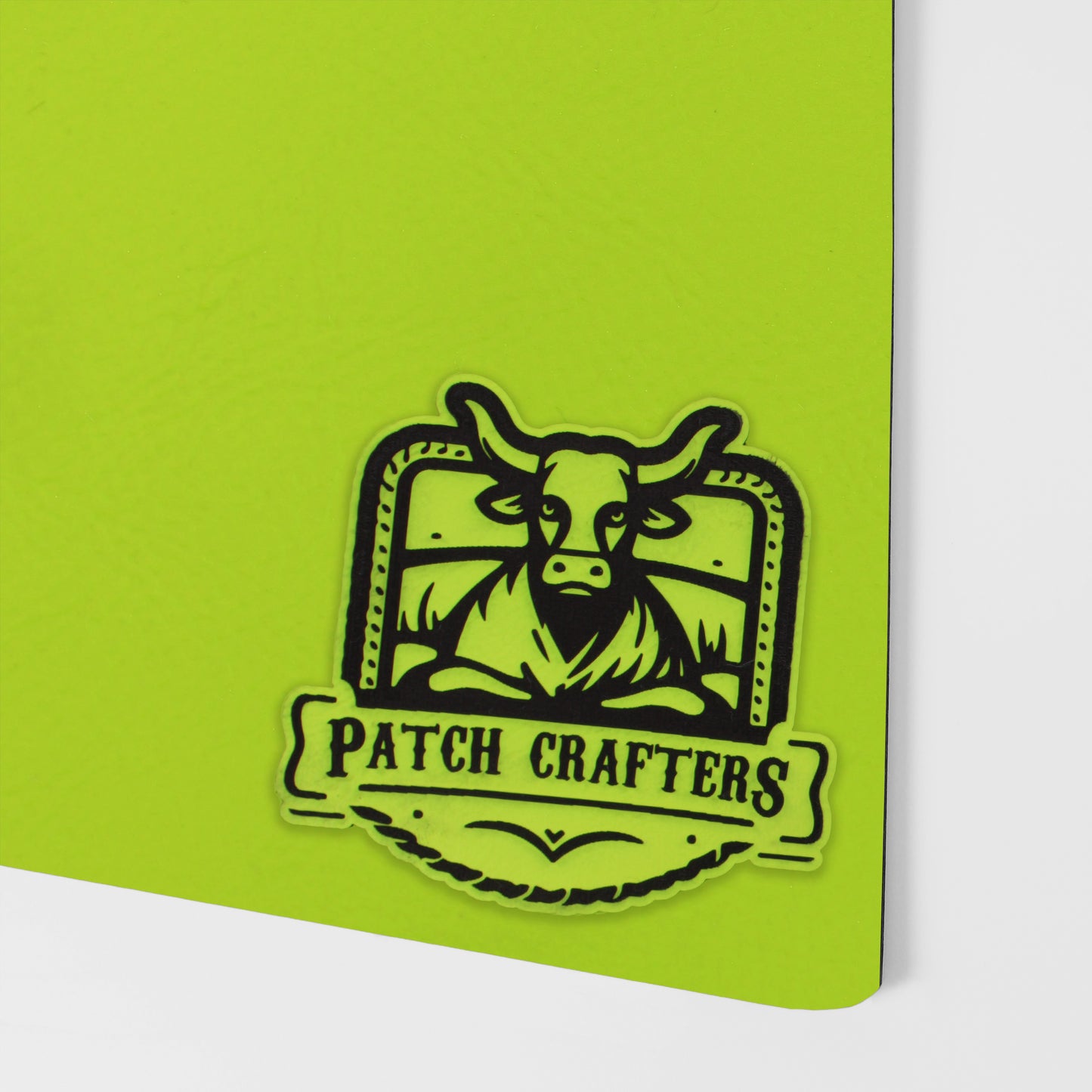 Thick Leatherette Sheet - Neon Yellow / Black (12"x24")