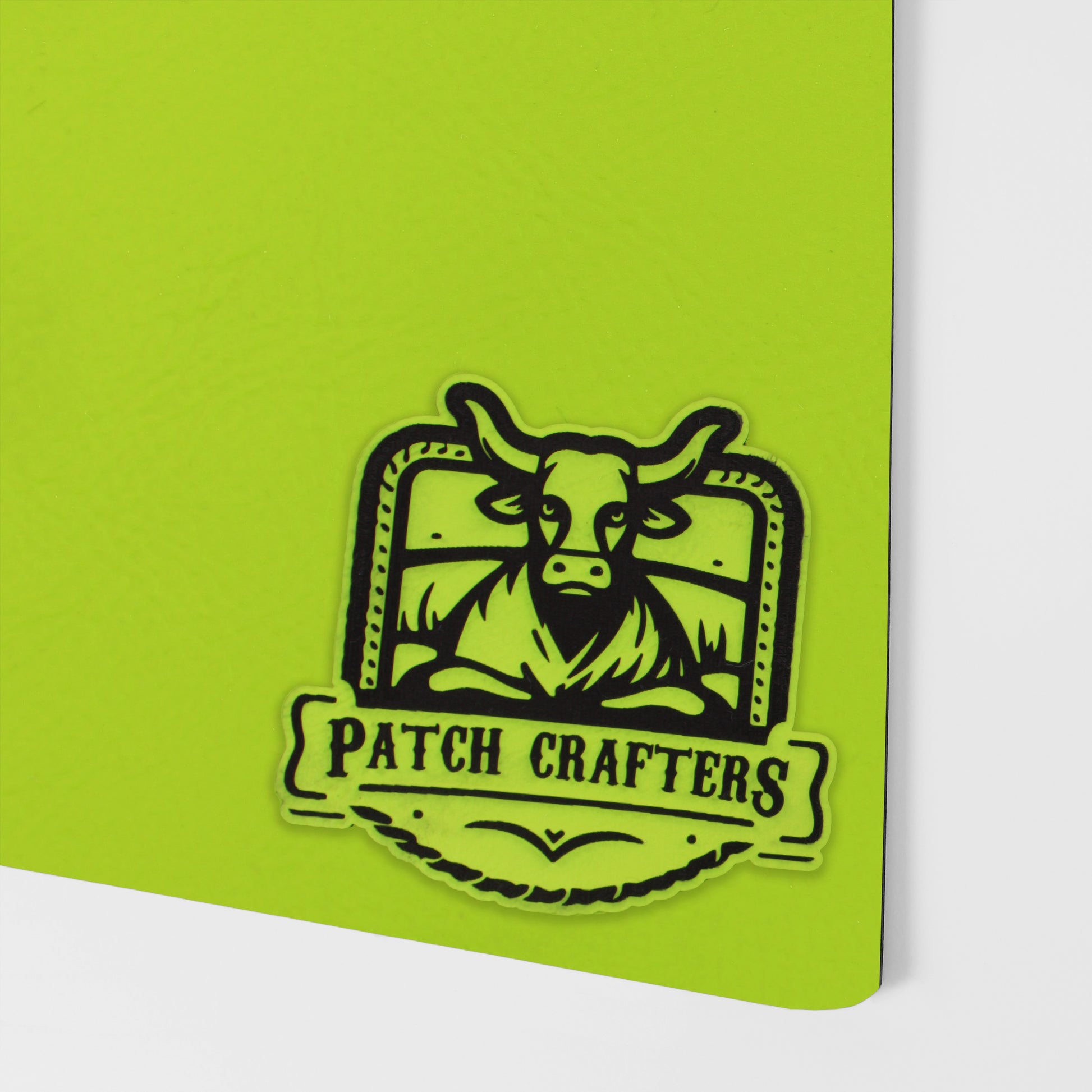 Thick Leatherette Sheet - Neon Yellow / Black (12"x24")