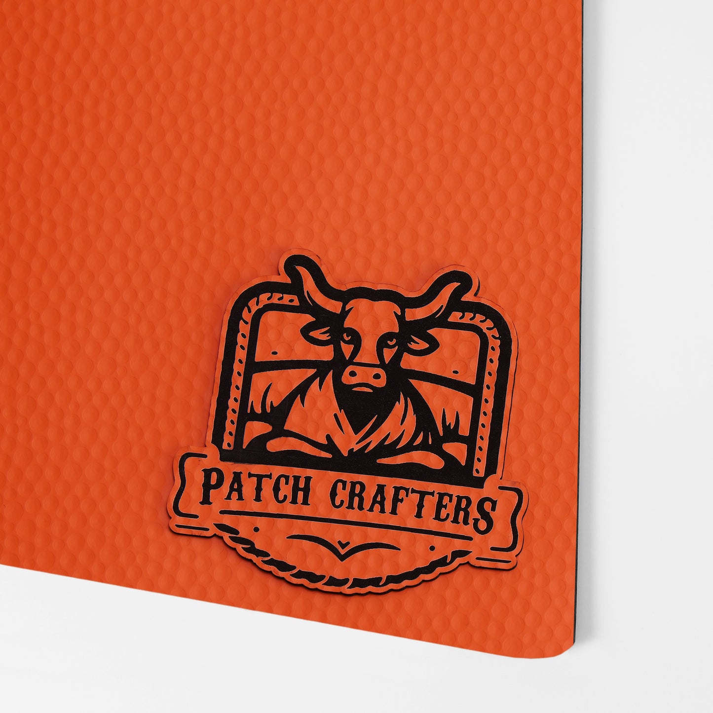 Thick Leatherette Sheet - Orange Golfball / Black (12"x24")