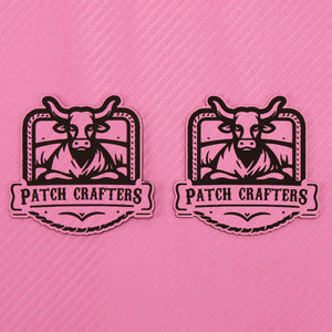 Thick Leatherette Sheet - Pink Carbon Fiber / Black (12"x24")