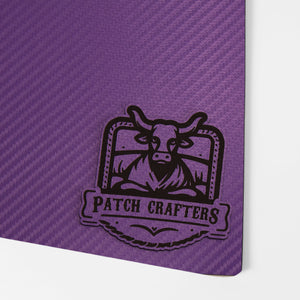 Thick Leatherette Sheet - Purple Carbon Fiber / Black (12"x24")