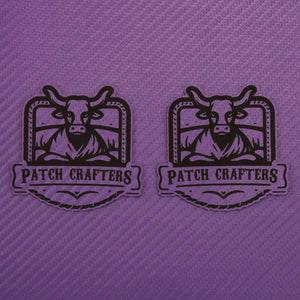 Thick Leatherette Sheet - Purple Carbon Fiber / Black (12"x24")
