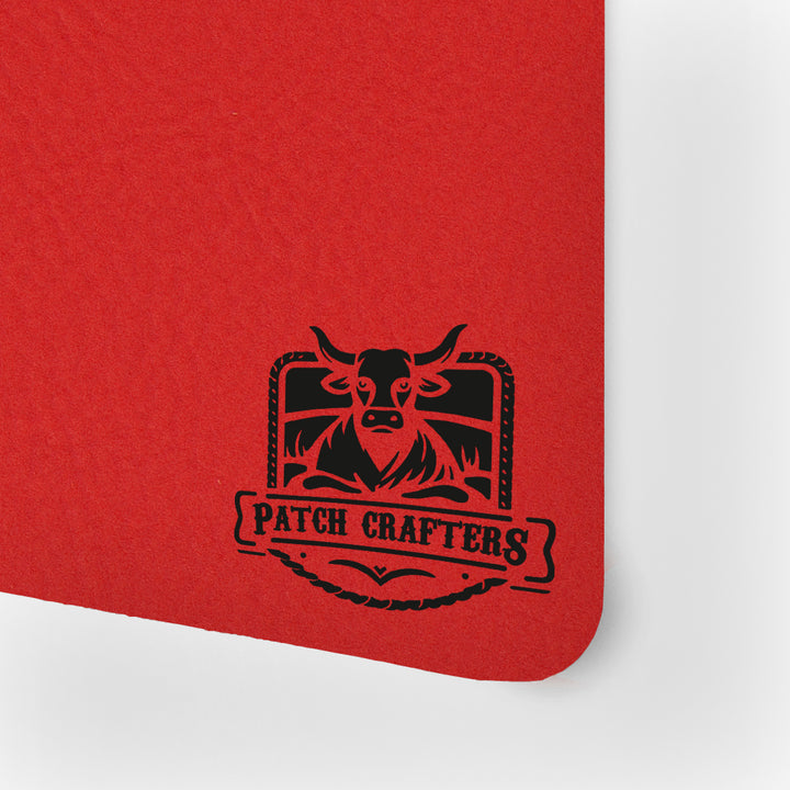 Thick Leatherette Sheet - Neon Red / Black (12"x24")