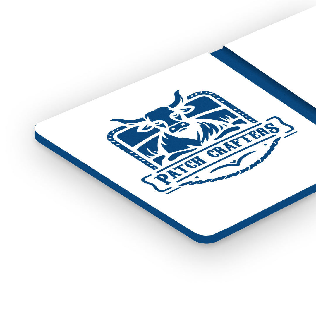 Acrylic Panel - White / Blue (12"x24") - 1/16” thickness