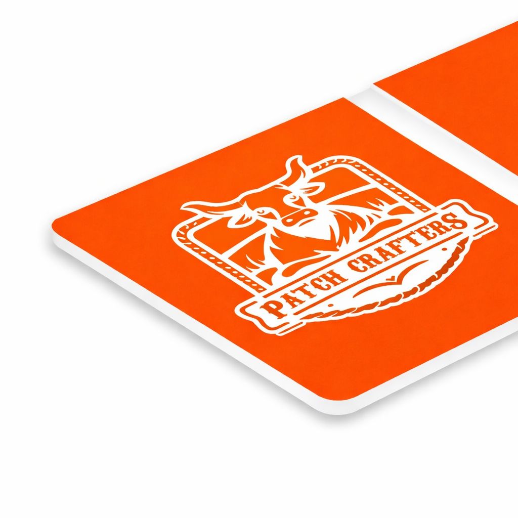 Acrylic Panel - Orange / White (12"x24") - 1/16” thickness
