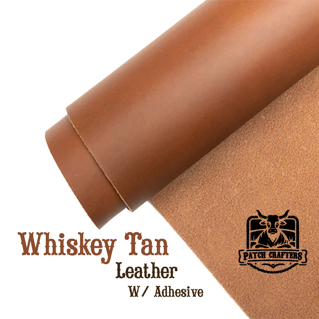 Full-Grain Leather Panel (12"x24") - Whiskey Tan