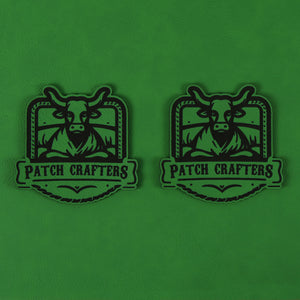 Thick Leatherette Sheet - Green / Black (12"x24")