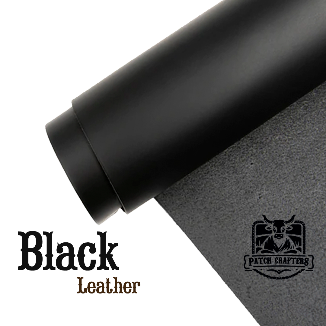 Full-Grain Leather Panel (12"x24") - Black