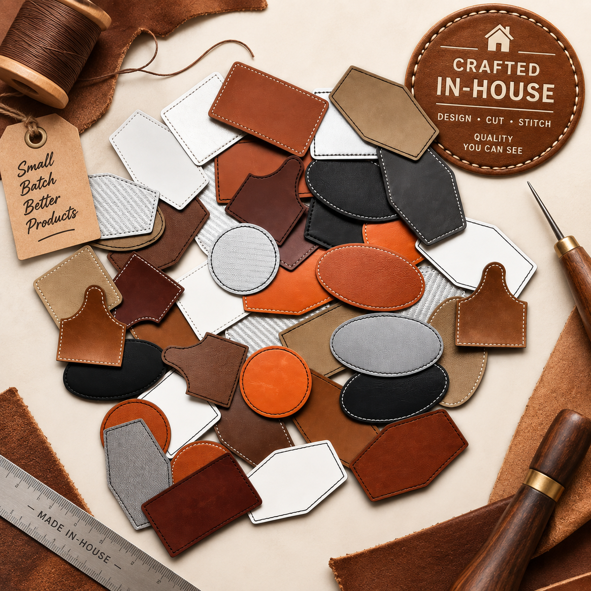 Leatherette Blank Thick Patches