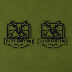 Thick Leatherette Sheet - Olive Green / Black (12"x24")