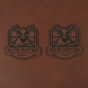Thick Leatherette Sheet - Saddle Brown / Black