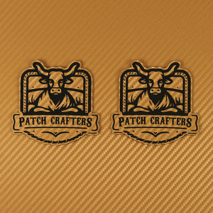 Thick Leatherette Sheet - Bronze Carbon Fiber / Black (12"x24")