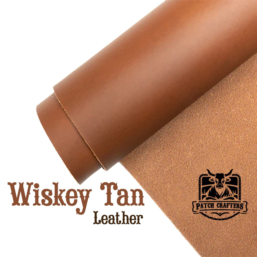 Full-Grain Leather Panel (12"x24") - Wiskey Tan
