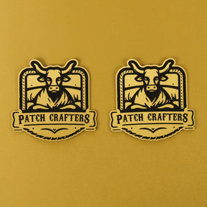 Thick Leatherette Sheet - Brushed Gold / Black (12"x24")