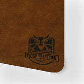 Thick Leatherette Sheet - Saddle Tan / Black