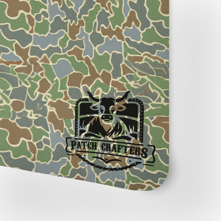 Thick Leatherette Sheet - Oceanland Camo / Black (12"x24")