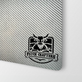 Thick Leatherette Sheet -  Silver Carbon Fiber / Black