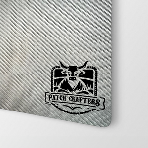 Thick Leatherette Sheet -  Silver Carbon Fiber / Black