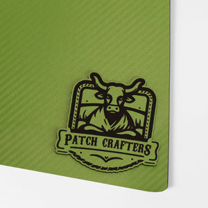 Thick Leatherette Sheet -  Green Carbon Fiber / Black  (12"x24")