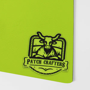 Thick Leatherette Sheet - Neon Yellow / Black (12"x24")