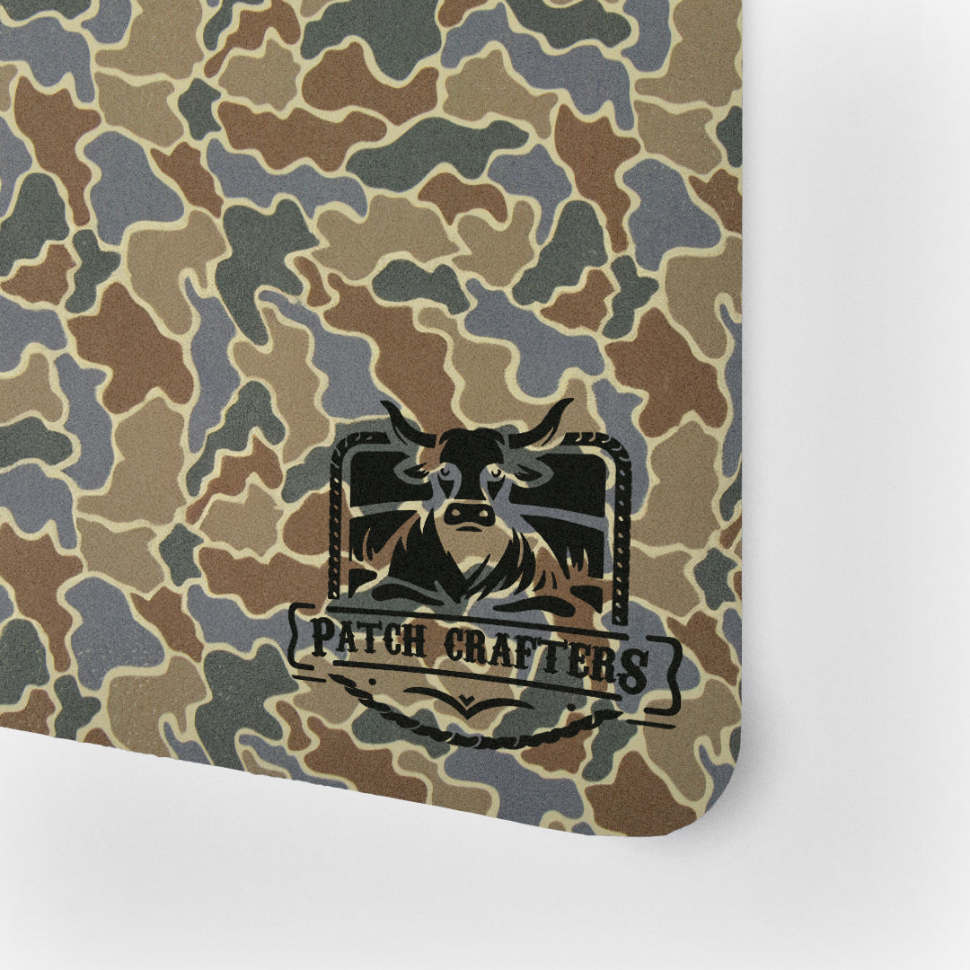 Thick Leatherette Sheet - Pebbleland Camo/ Black (12"x24")