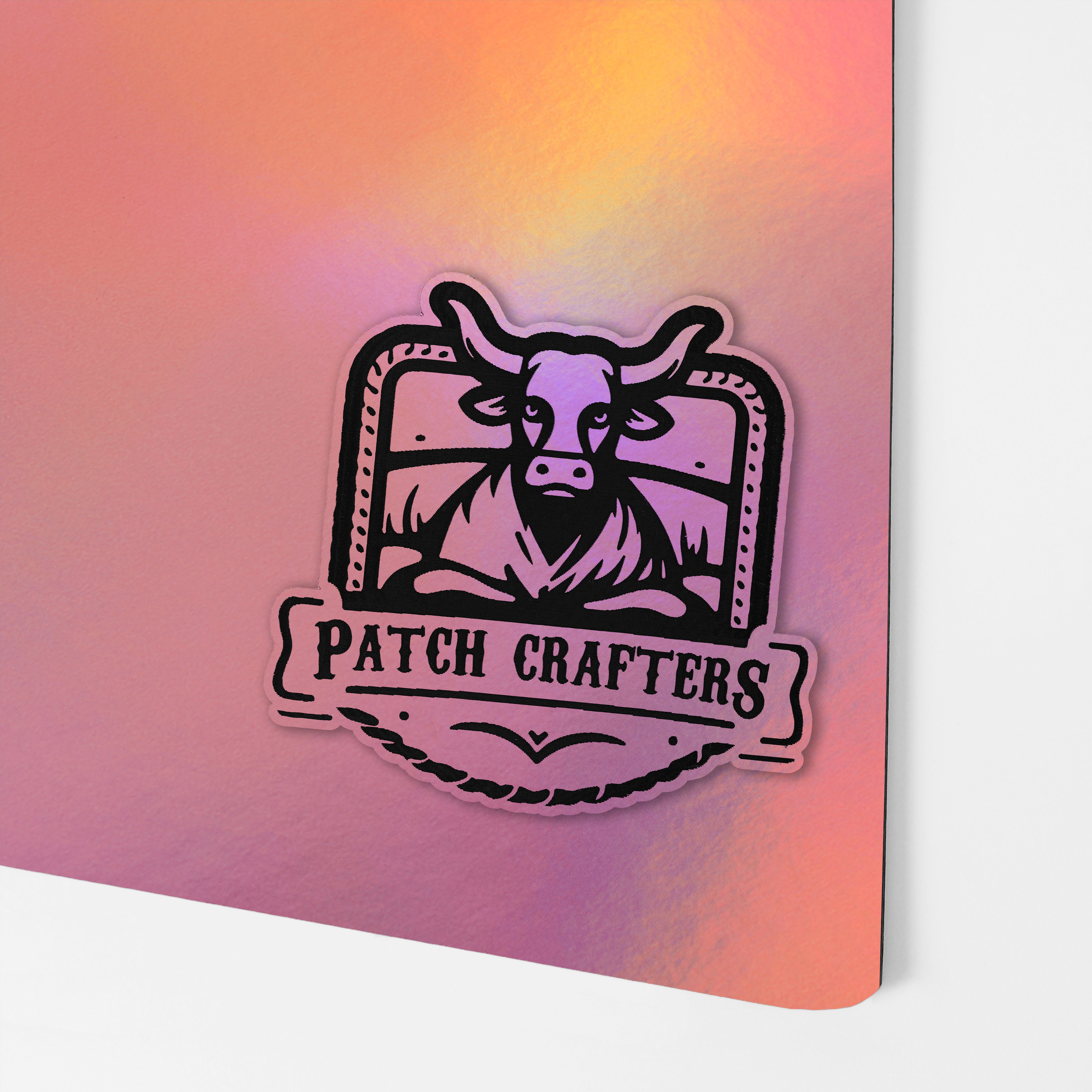 Thick Leatherette Sheet - Pink Holographic  (12"x24")