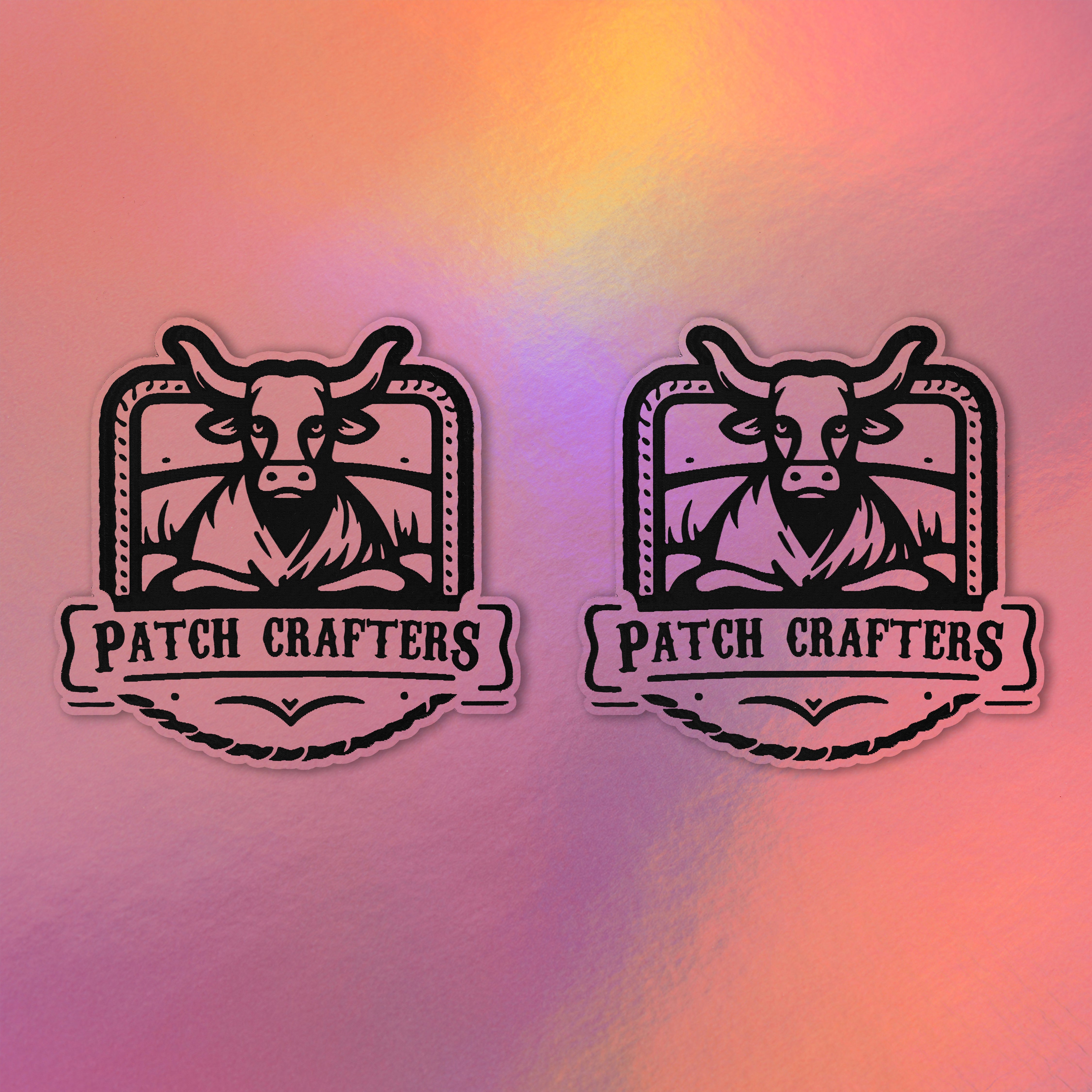 Thick Leatherette Sheet - Pink Holographic  (12"x24")